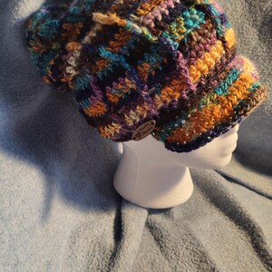 Handmade Winter stocking hat/Beanie. Pattern by of mars.
