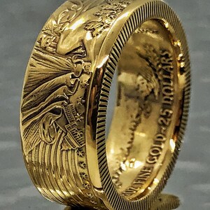 American Coin Gold 22K Eagle Ring Mens Womens Vintage Weddings ...
