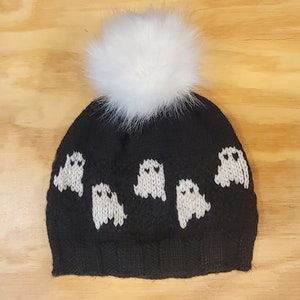 Little Ghosties Hat Knitting Pattern- Knitted Beannie