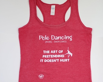 Camiseta sin mangas de pole dance: El arte de fingir que no duele