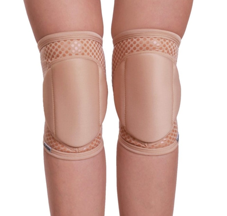 Grippy / Sticky Pole Knee Pads Sleek Black & Nude Colours Etsy