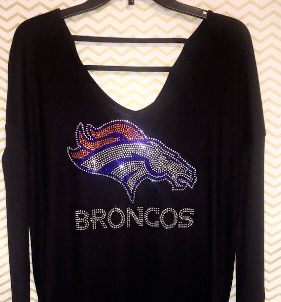 denver broncos rhinestone shirt