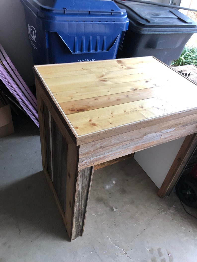 Custom Reclaimed Wood Desk and File with Hidden Gun Etsy