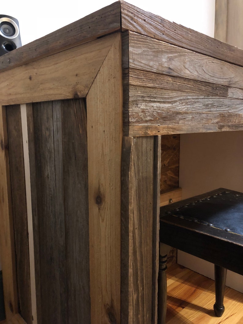Custom Reclaimed Wood Desk and File with Hidden Gun Etsy