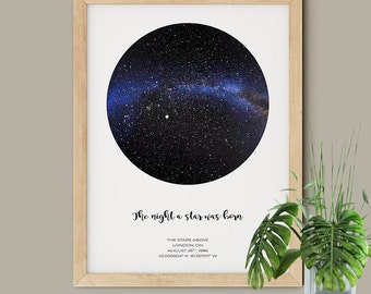 Personalized Star Map Print: Custom Night Sky Poster