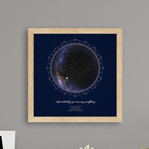 Last-Minute Muttertags Geschenkideen Individuelle Sternenkarte im SQUARE Design Unter den Sternen Print Himmlisches Geschenk 24 hr Rush DIGITAL DOWNLOAD