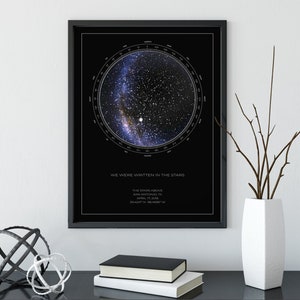 Custom Star Map: Personalized Night Sky with Black Frame