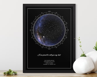 Custom Star Map, Customized Mother's Day Gift, Special Moment Gift, Custom Star Map Poster for Special Events, Sky Map Art PRINTED POSTER