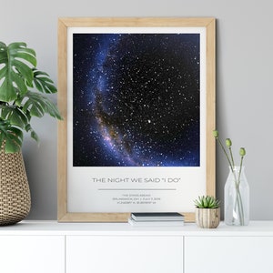 Custom Star Map  Personalized Memorable Mother's Day Gift  Night Sky Map Under the Stars Print Celestial Gift  Square Style | PRINTED POSTER