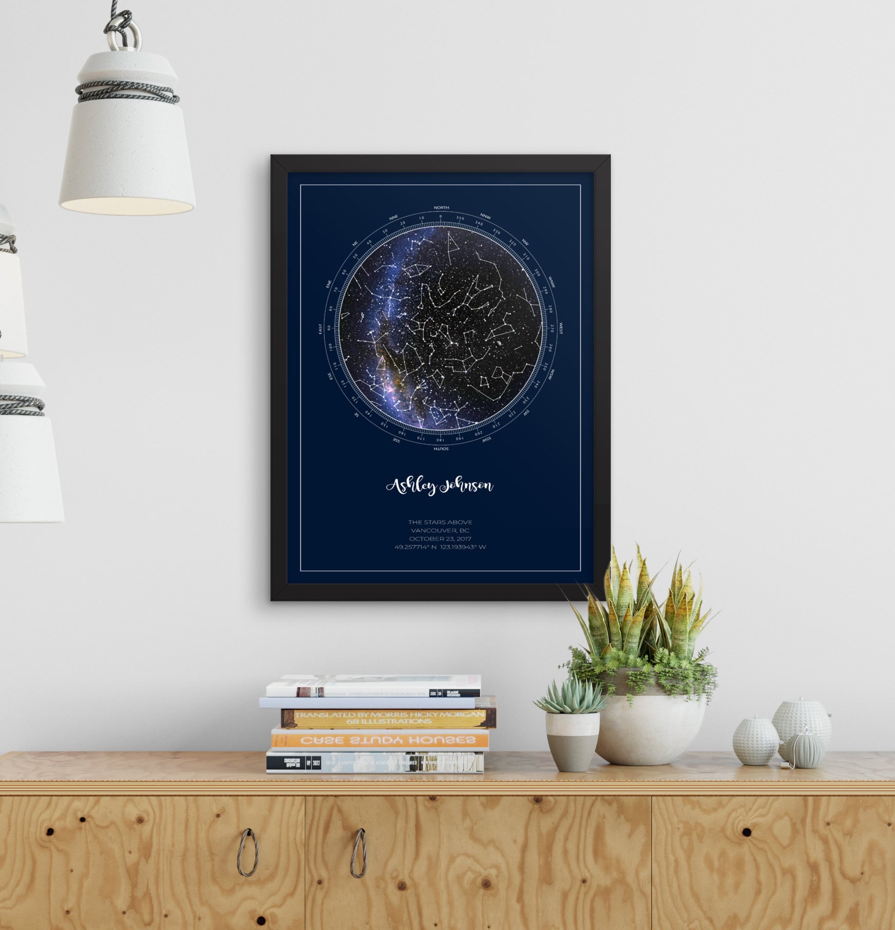 REALISTIC Night Sky Poster Custom Star Map Best Selling Etsy
