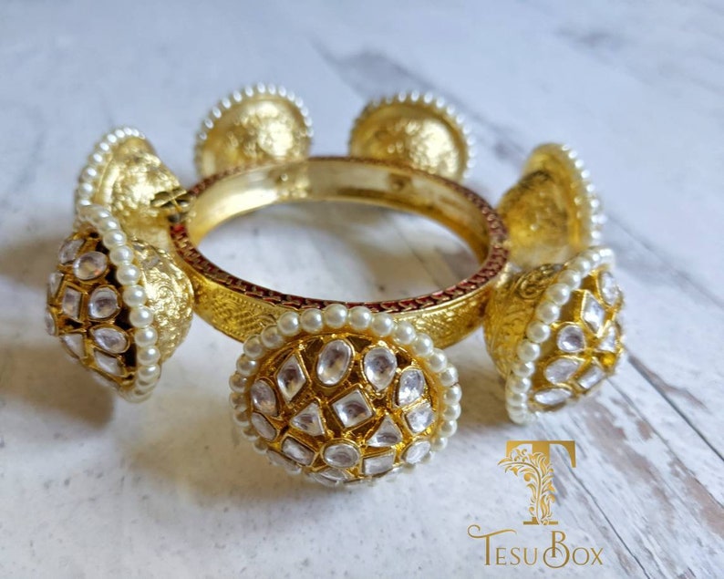 pemium quality Kundan kada Indian boho Kundan brass kada Kundan Jewelry Pakistani wedding jewelry Indian bridal bangle...
