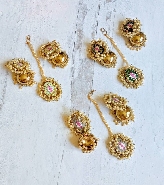 jhumka and maang tikka set