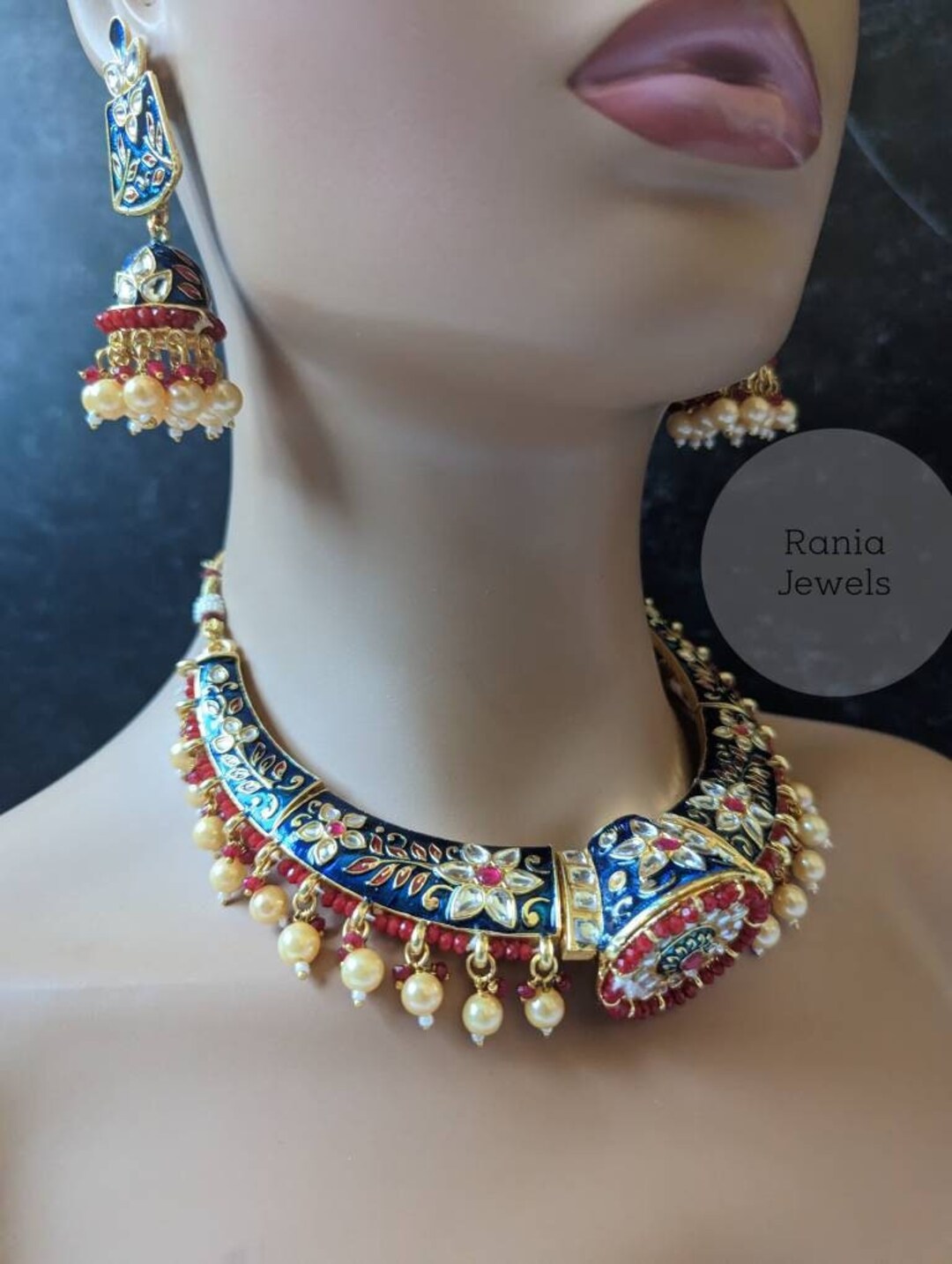 Traditional Indian Necklace Set Hasli Rajasthani Hasli Etsy Canada
