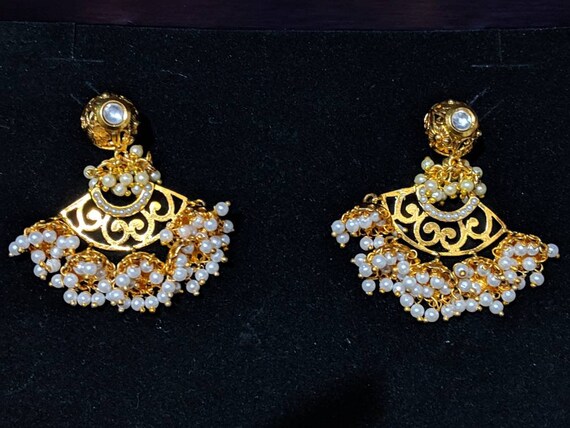 BOHEMIAN INDIAN JEWELRY Indian Earrings Indian Wedding Jewelry Bollywood Jewelry Chandbali Earrings Desi Jewelry Bohemian Jewelry