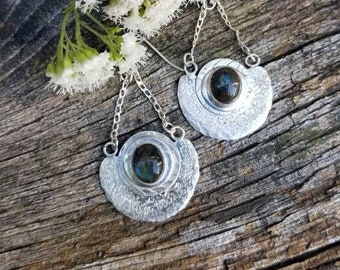 Handmade Sterling Silver Chandelier Earrings, Labradorite gemstone earrings,Mothers Day Gift