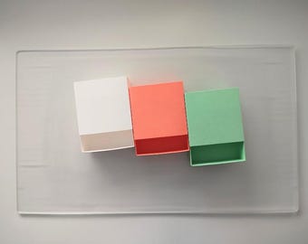 Large Square Sliding Matchboxes - Square Matchbox: Treat Favor Box Storage Box - Advent calendar - Set of 12