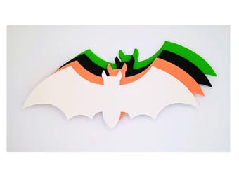 12 Large Bats Die Cuts: Halloween Large Flying Bats Foam or Cardstock Die Cuts for Scrapbooking Cardmaking Party Decoration