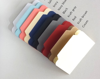 20 Mini File Folders (mini-A): 4.5 inches x 3 inches - Made from Cardstock in Matte Finish