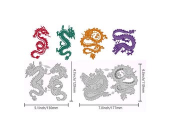 Metal Cutting Die: Dragons in Four Designs for Cards Photo Frame Album Craft Chinese Festival