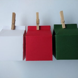 Medium Milk Carton Candy Favor Box: 2.5"x2.5"x4" - Cardstock Paper Favor Box Candy Box - Set of 12