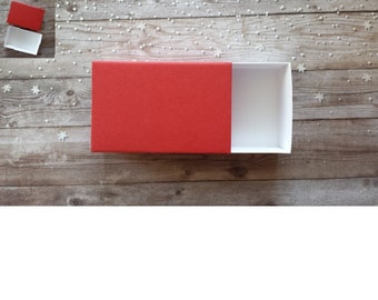 Large Rectangular Sliding Matchboxes - Rectangle Matchbox: Treat Favor Box Storage Box - Advent calendar - Set of 15