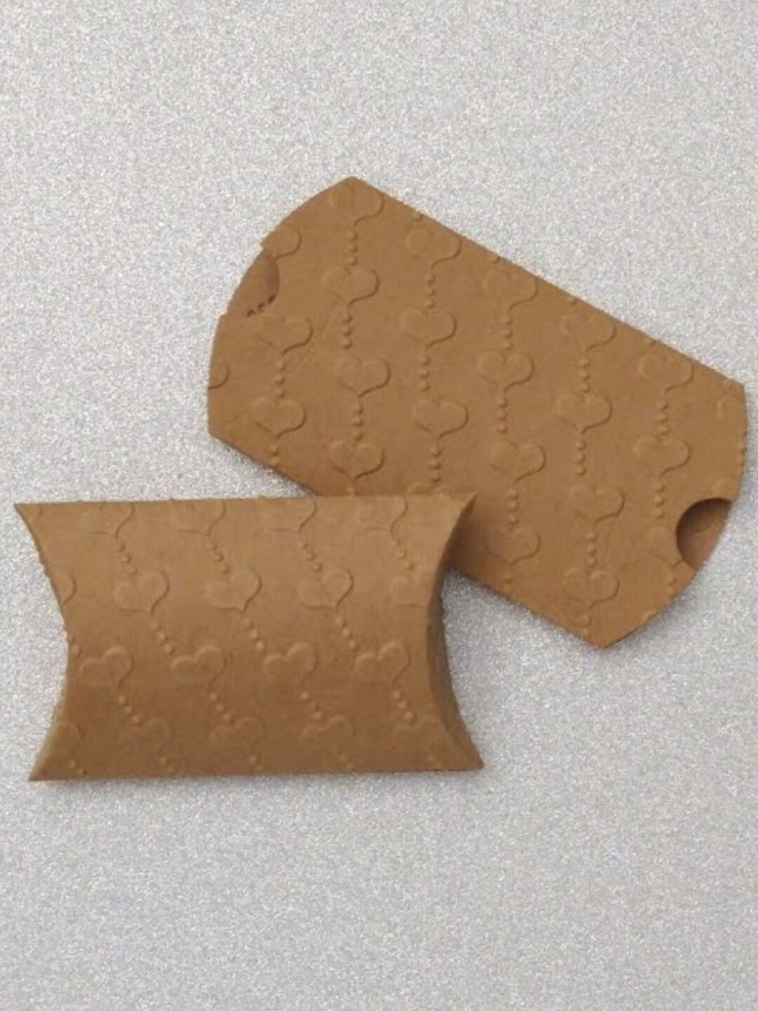 Mini Pillow Boxes Embossed With Hearts for Favor Treat Candy Etsy