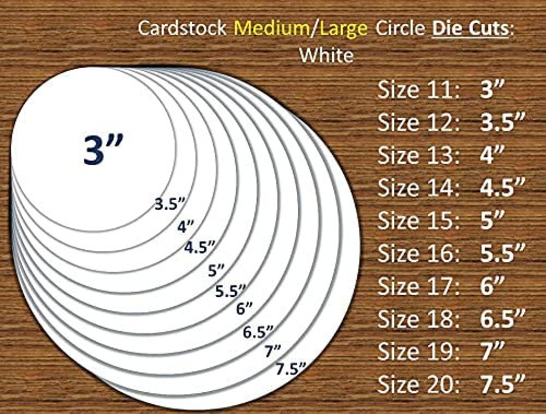100 White Circle Cards Premium White Cardstock Cutout Die Cuts Etsy