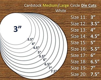 100 White Circle Cards: Premium White Cardstock Cutout Die Cuts
