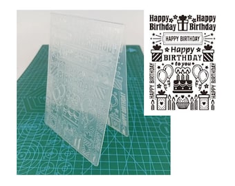 Carpeta de relieve: Carpeta de relieve "Feliz cumpleaños, come tu pastel"