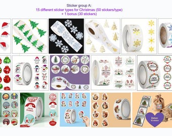 Sticker Group A - Christmas Stickers: for Combined shippment