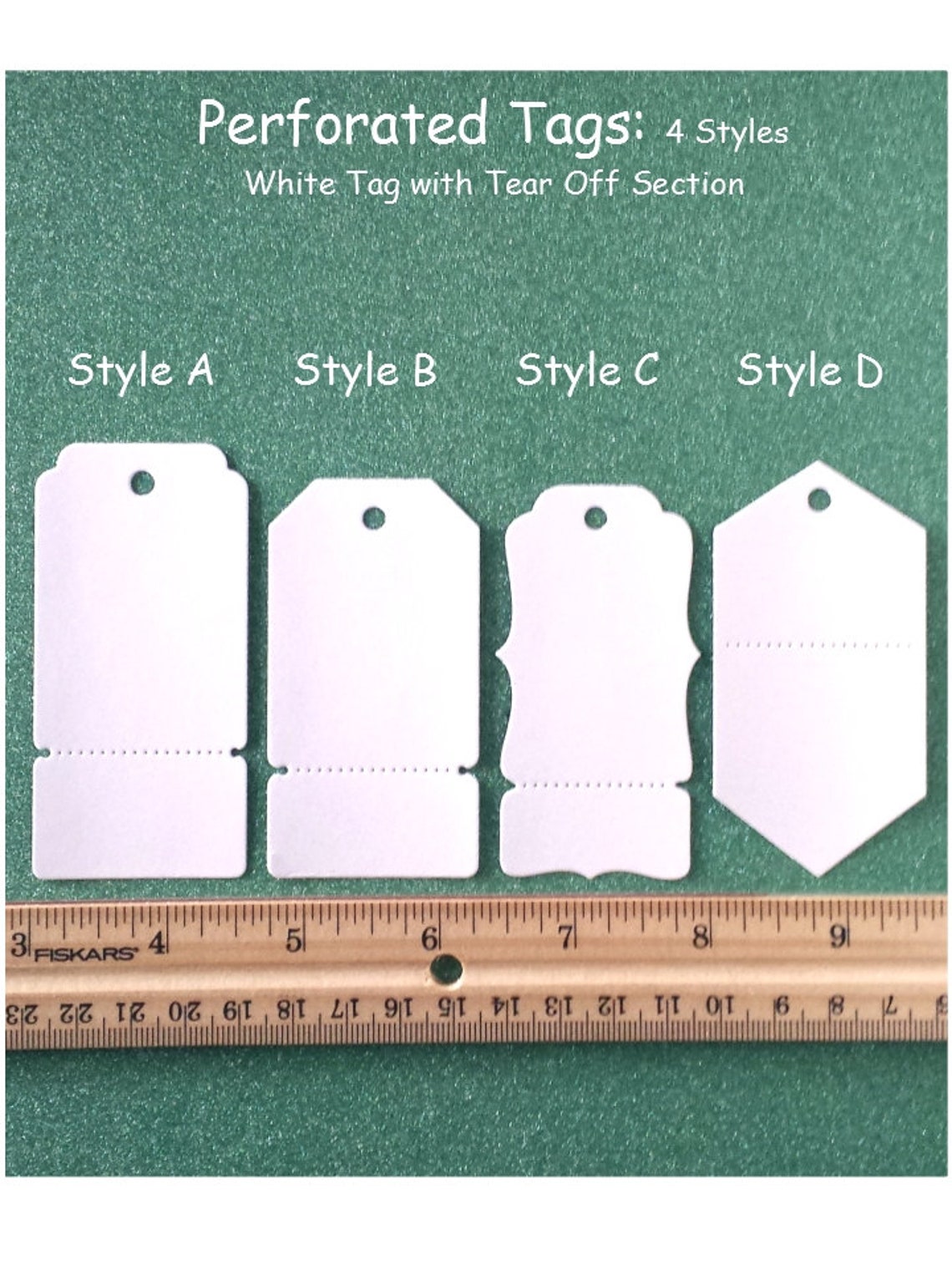 100 Perforated Hang Tags Blank Tags Price Tag With Tear off Etsy