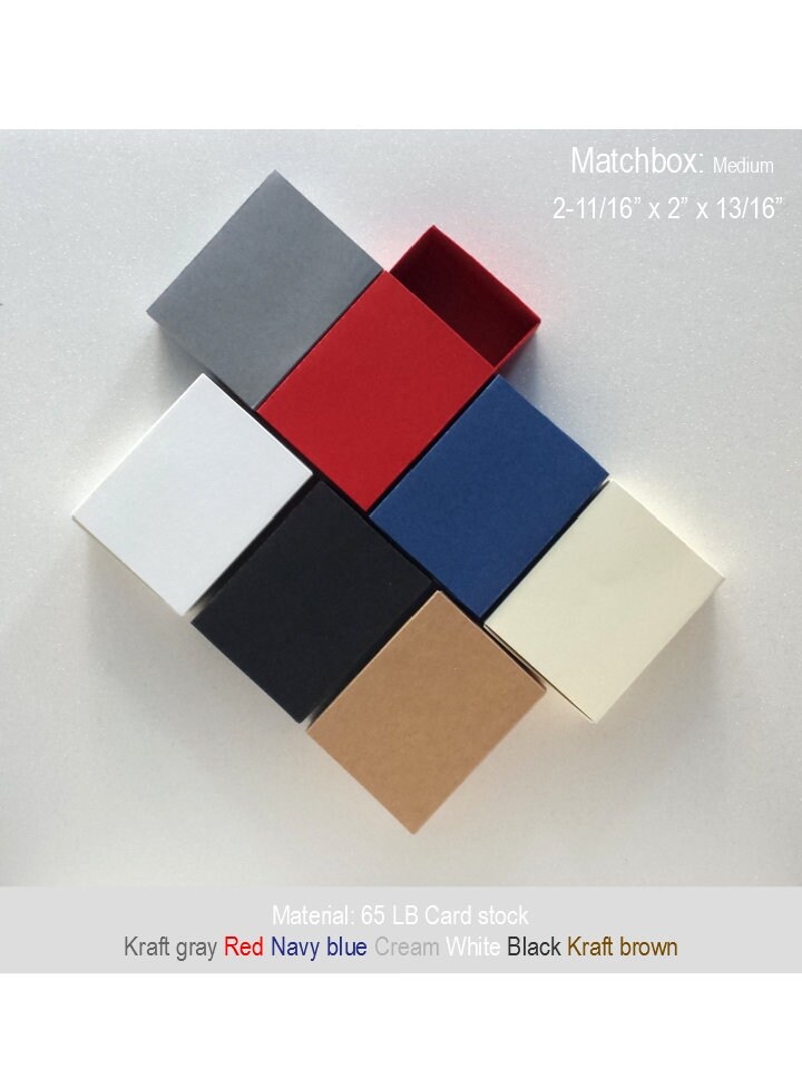Medium Rectangular Sliding Matchboxes: Treat Gift Favor Box - Mini Storage Box Scrapbooking Crafts - Advent calendar