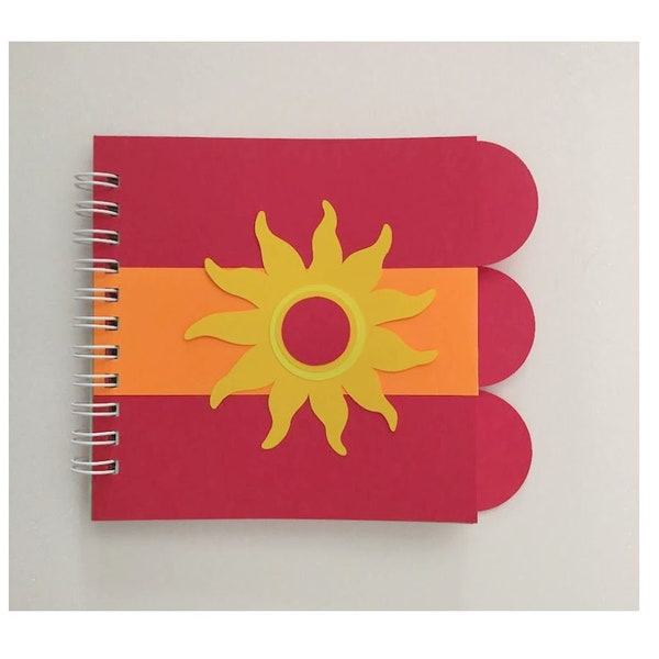 Mini Sunshine Notebook with Tab Divider and Expandable Pages: White Wire Binding Flip Book