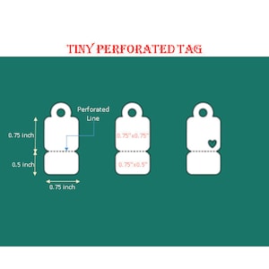 100 Tiny Perforated Tag: Small Tear Off Tag for Jewelry Gift Retail Price Tag