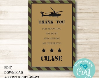 Navy thank by yourself card Etsy graphic relating to Free Printable Military Greeting Cards called Navy thank yourself card Etsy