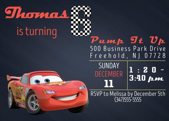 disney cars birthday invitation free thank you card file etsy cars birthday invitations free