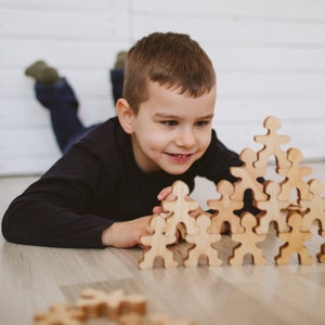 Montessori toy:stacking puzzle, set - 21 pcs.