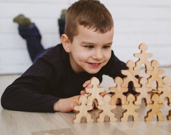Montessori toy:stacking puzzle, set - 21 pcs.