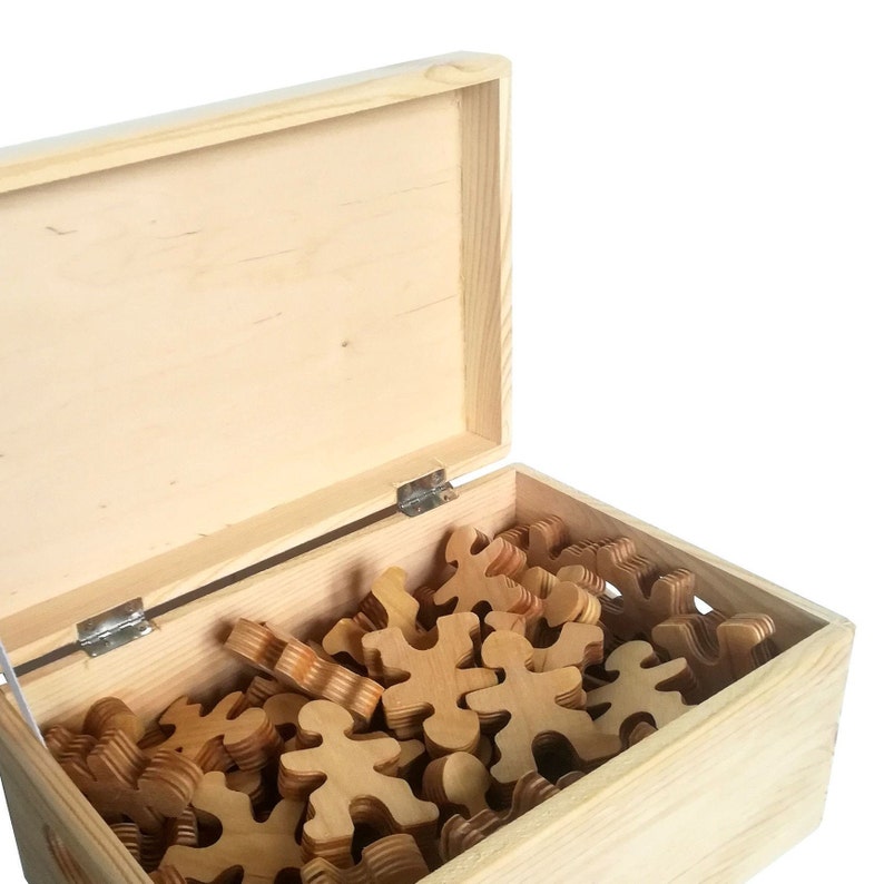 Montessori Toystacking Puzzle Set 55 Pcs. With Wooden Box Etsy