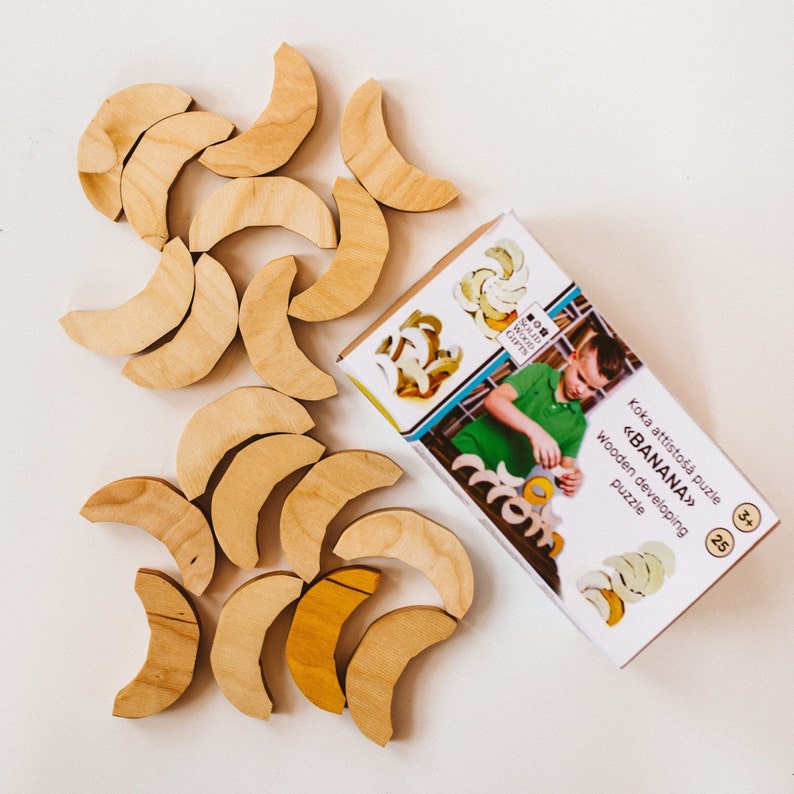 Montessori wooden balance puzzle Banana 25 pcs image 10