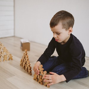 Montessori toy:stacking puzzle, set - 100 pcs.