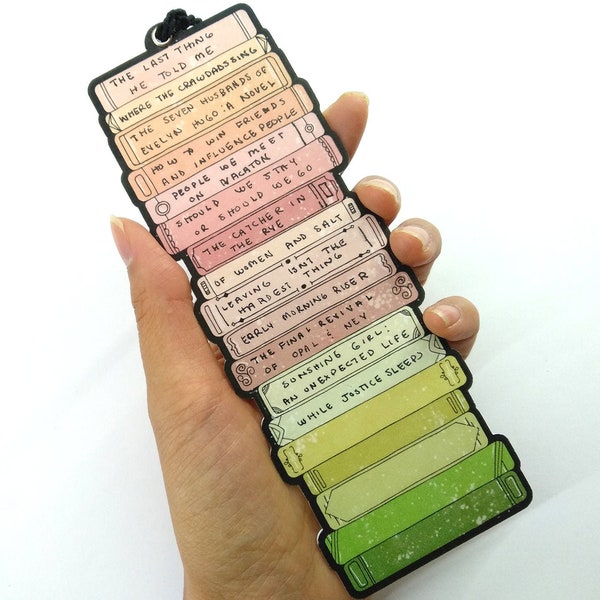 Bookmark Book Tracker, Book Stack, Double Sided, 36 Books to fill all together, High Quality, Thick Sturdy Cardstock, unique gift, book club