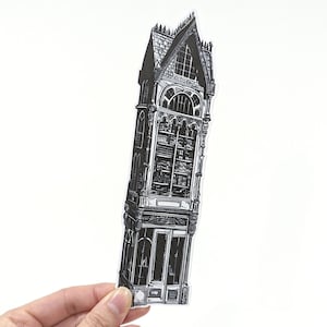 Black Gothic Bookmark, Handcrafted Double Sided Art, Thick High Quality, Book club, For booklovers and readers, Gifts (U.S Duty Free!) image 1