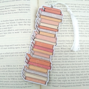 Bookmark Book Tracker Book Stack Double Sided 34 Books to Fill per