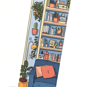 Cozy Aesthetic Booknook Bookmark Tracker, 25 Books to fill in, Handmade, High Quality thick, Gift for Booklover (U.S Duty Free!) imagem 5