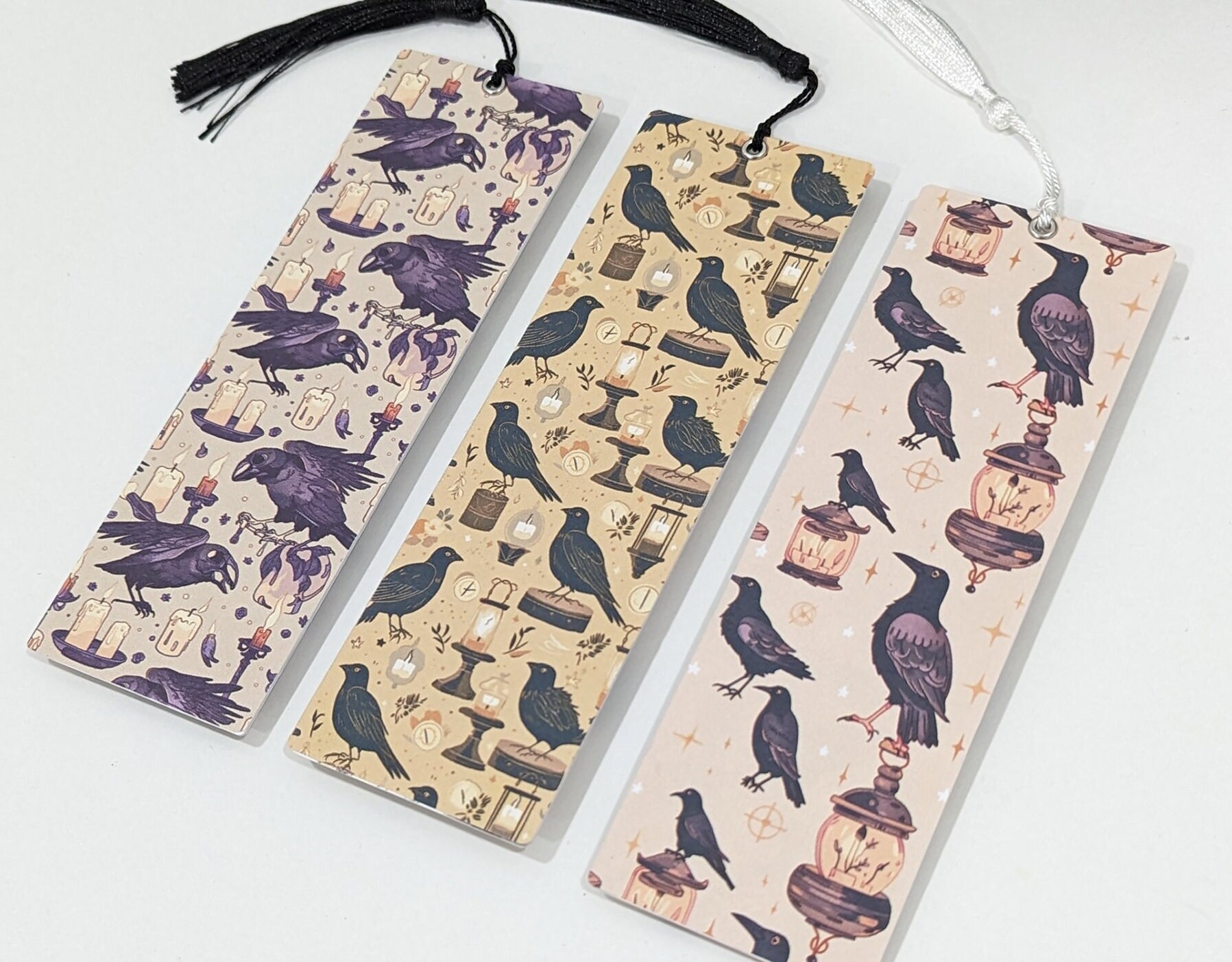 Mystical Crow and Starling Bookmark Set, 25 Books to Fill in per ...