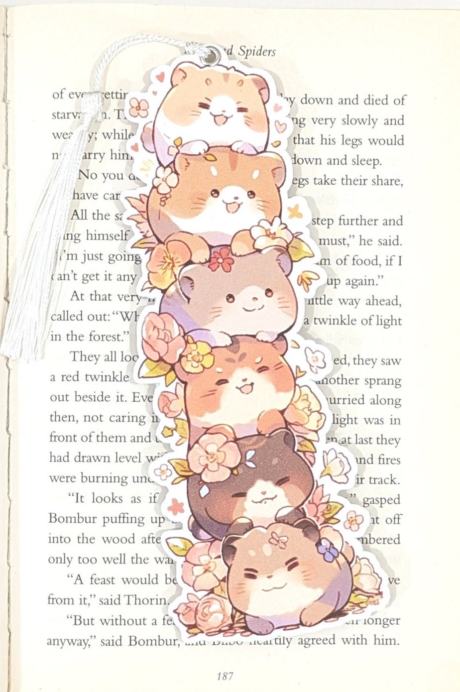Hamster Stack Adorable Hamster Stack With Floral Bookmark - Pet Lover's Gift , Double ...