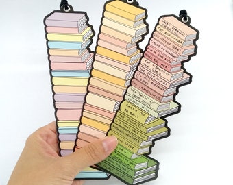 Cute Bookmark Tracker, Bookstack, Double Sided, 42 Books to Fill in, High Quality, Thick sturdy, Unique gift, Book club (U.S Duty Free!)