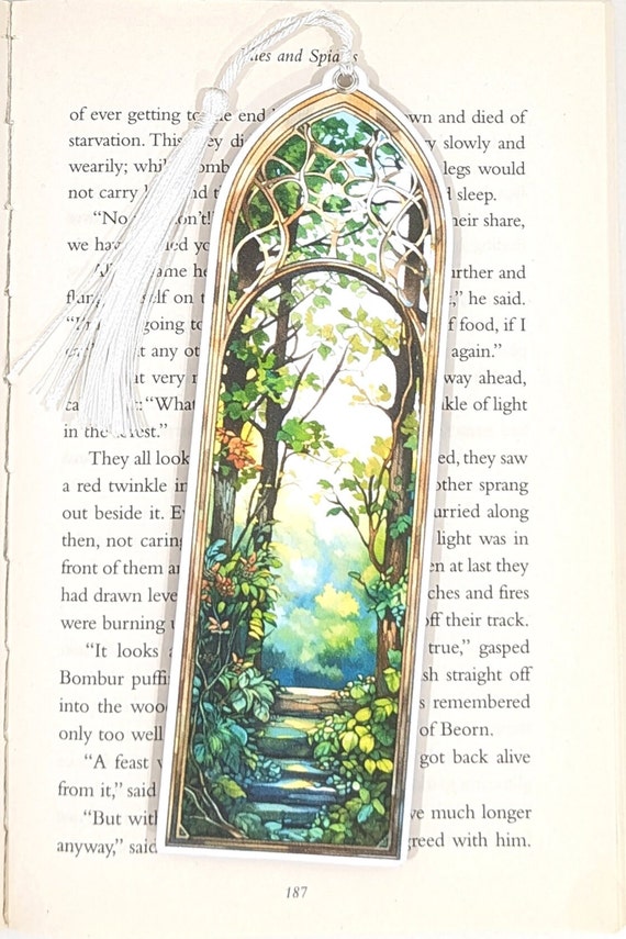 Into the Enchanted Woods Arch Doorway Bookmark, Tassel Included 