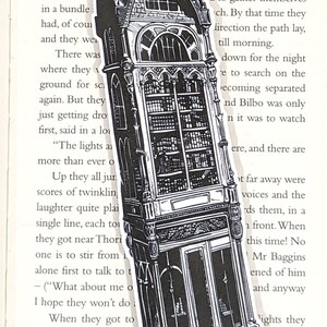 Black Gothic Bookmark, Handcrafted Double Sided Art, Thick High Quality, Book club, For booklovers and readers, Gifts (U.S Duty Free!) image 3